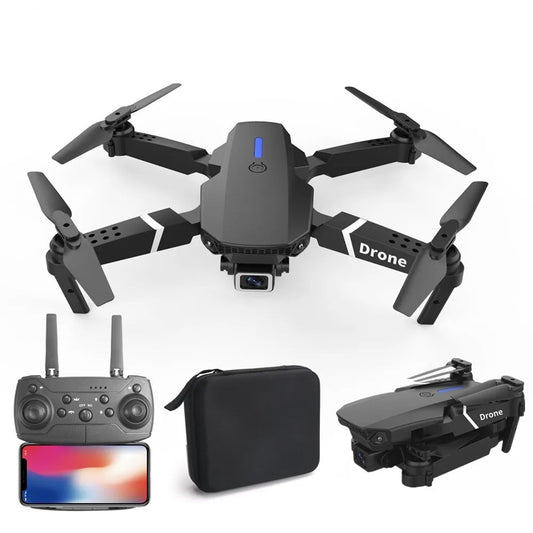 Dron E88 Camara Frontal Con Bolso Bater